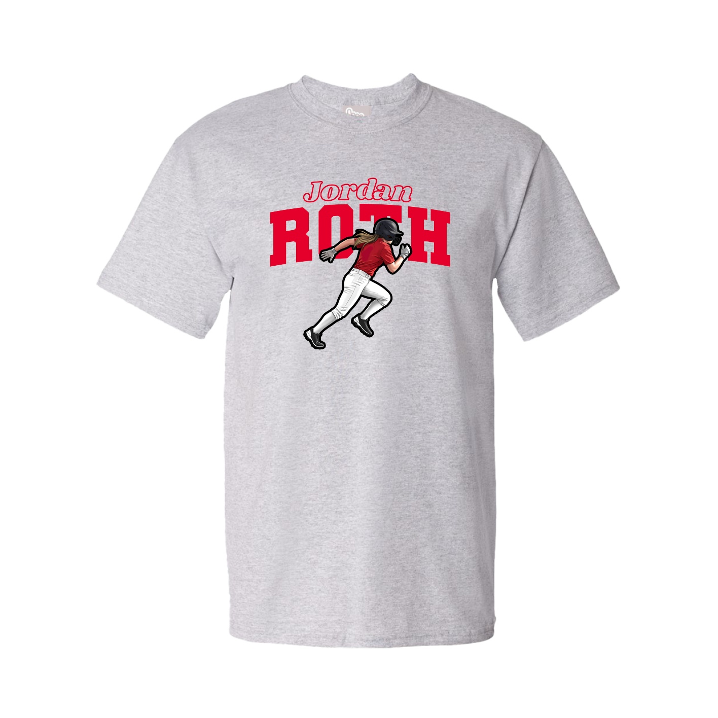 Youth Tee — Name Arch in Grey