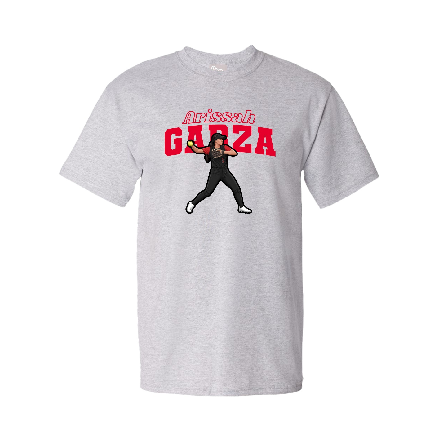 Youth Tee — Name Arch in Grey