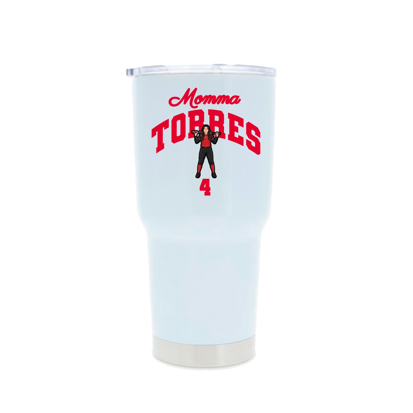 30oz Stainless Steel Tumbler — Mothers Day Arch in White