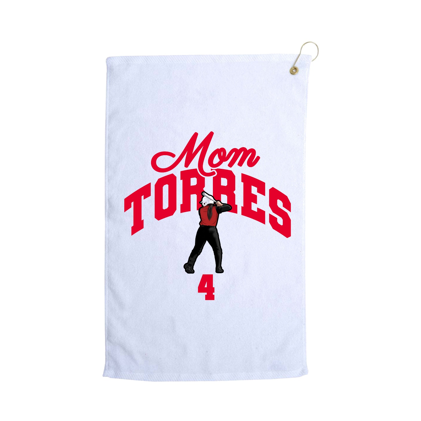 Golf Towel — Mothers Day Arch in White