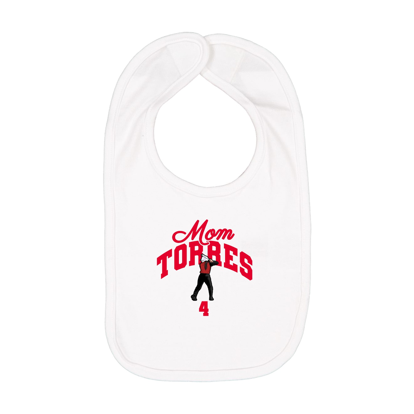 Infant Bib — Mothers Day Arch in White