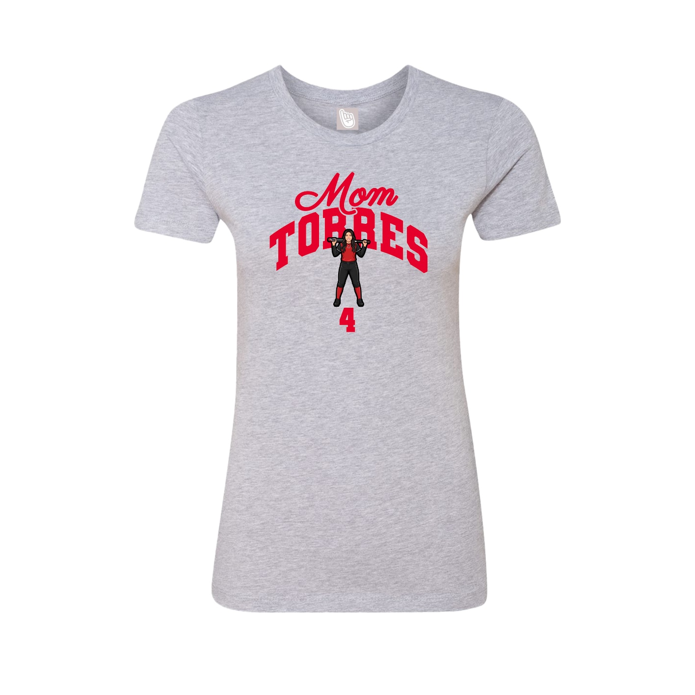 Womens Tee — Mothers Day Arch in Grey