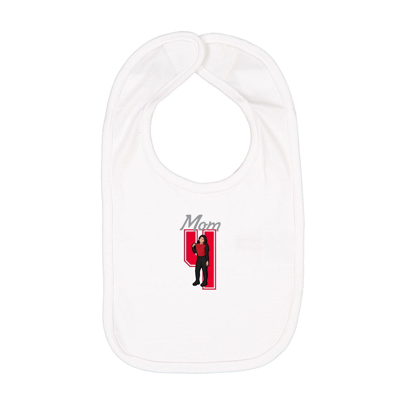 Infant Bib — Mothers Day Shirsey in White