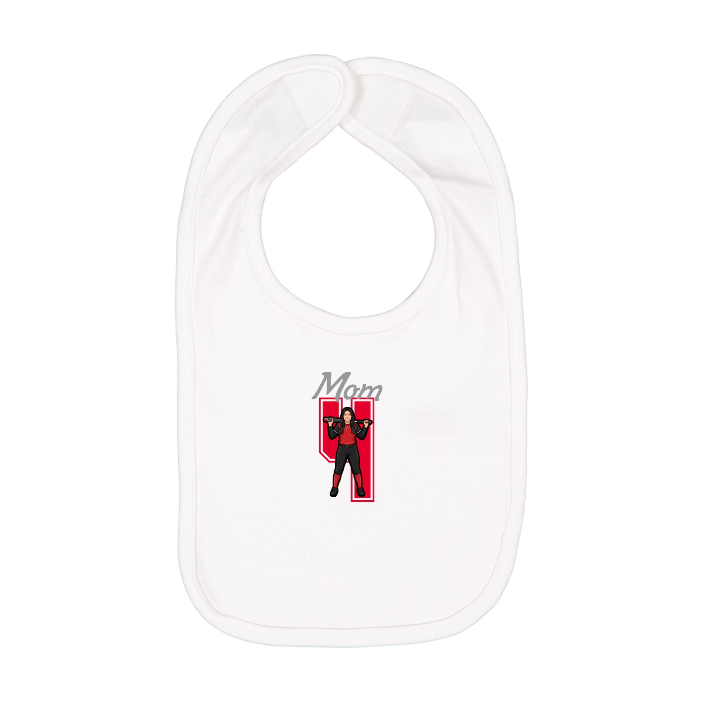 Infant Bib — Mothers Day Shirsey in White