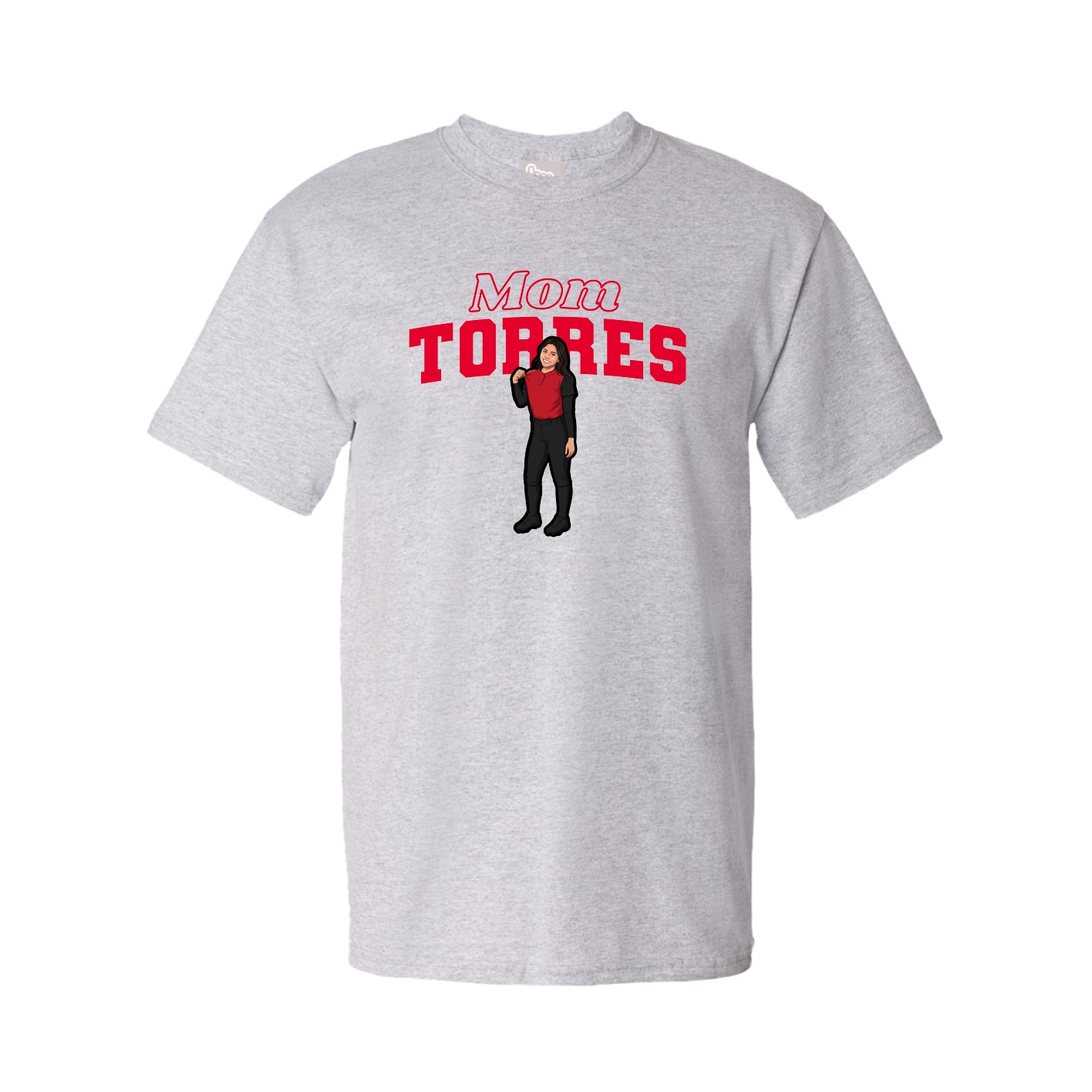 Youth Tee — Mothers Day Block in Grey