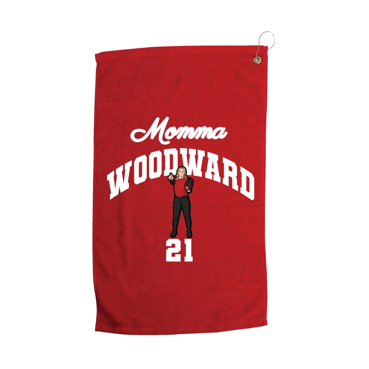 Golf Towel — Mothers Day Arch in Red