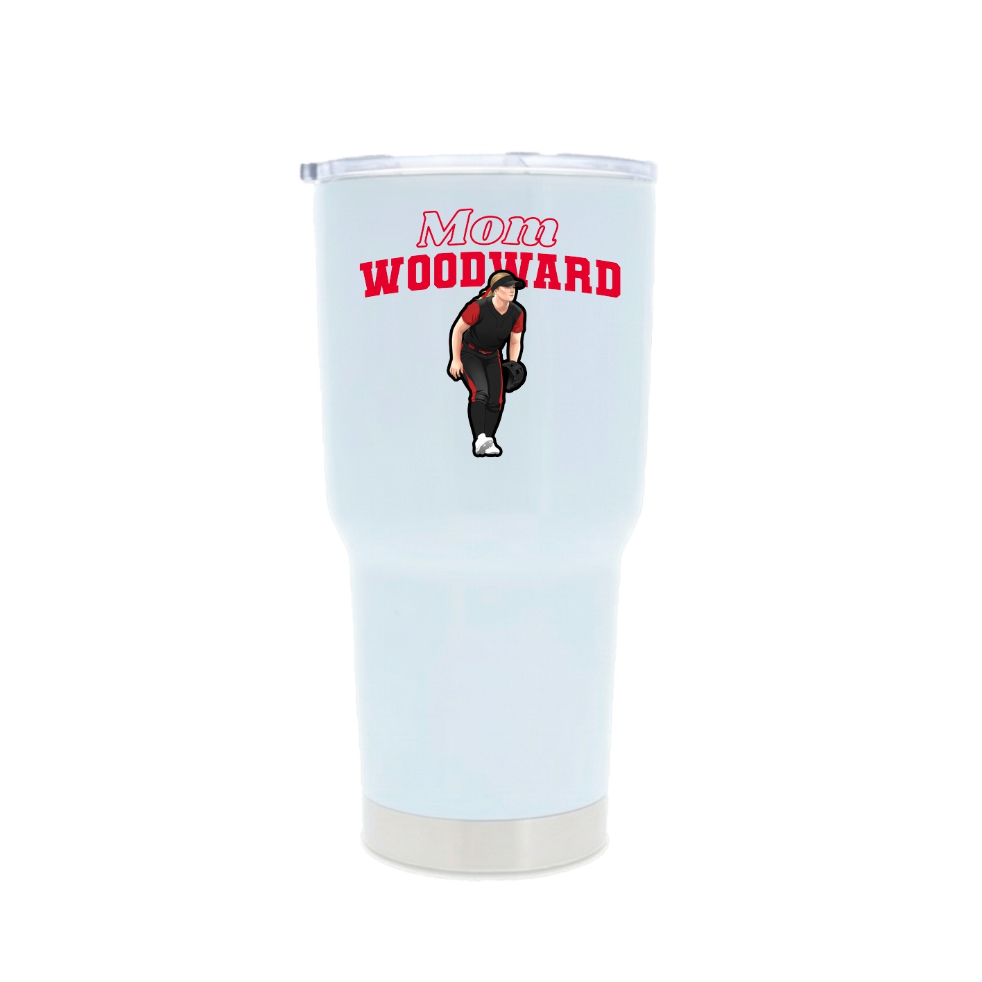30oz Stainless Steel Tumbler — Mothers Day Block in White