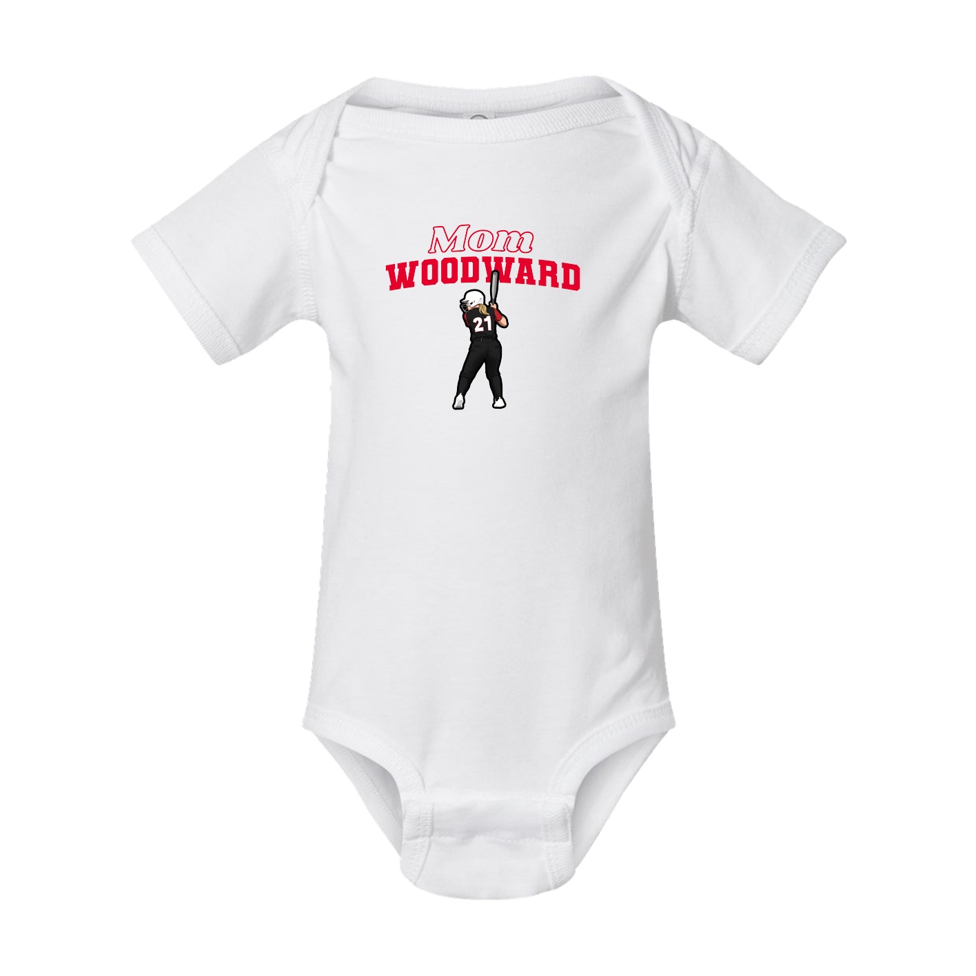 Baby Onesie — Mothers Day Block in White
