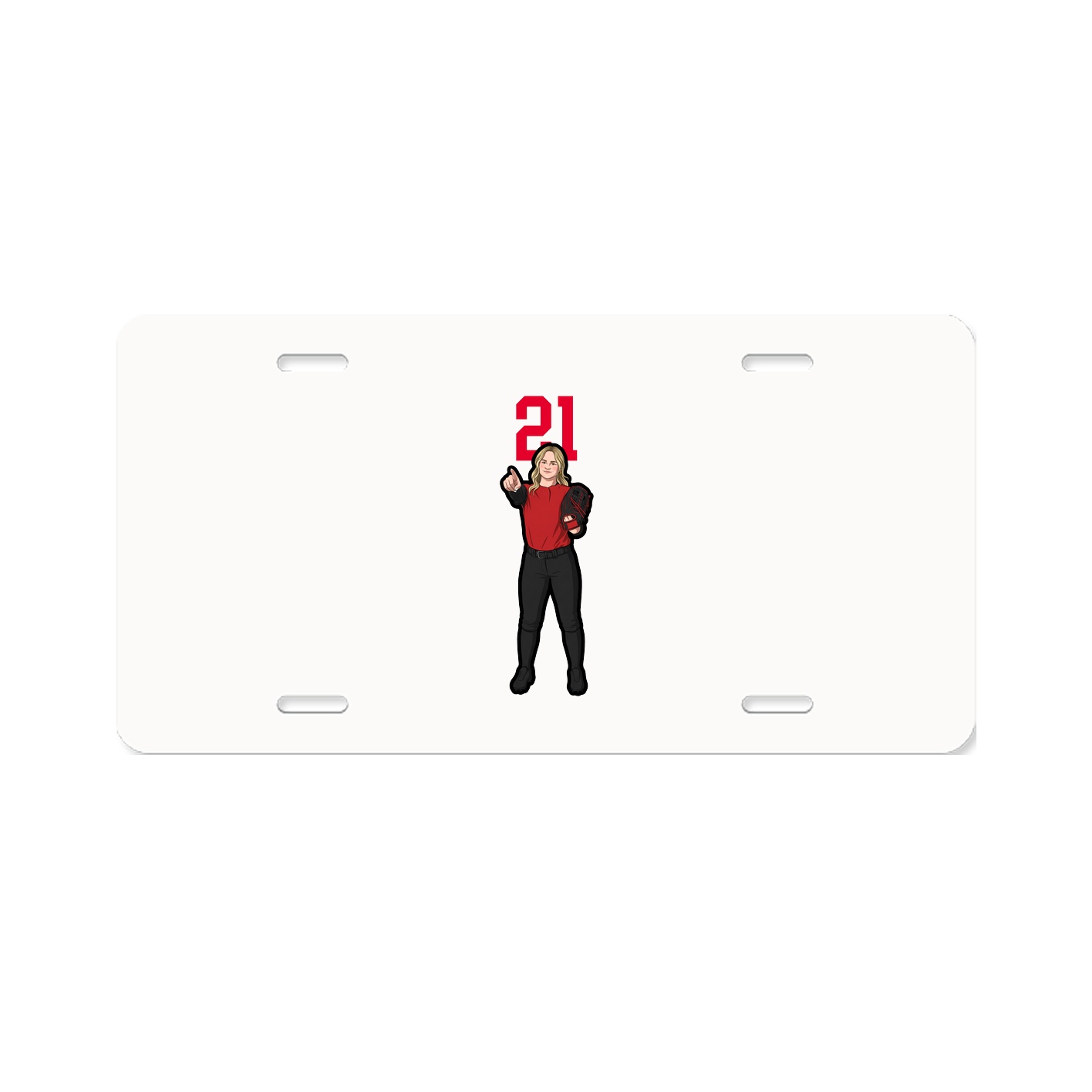 License Plate — Number Top in Classic