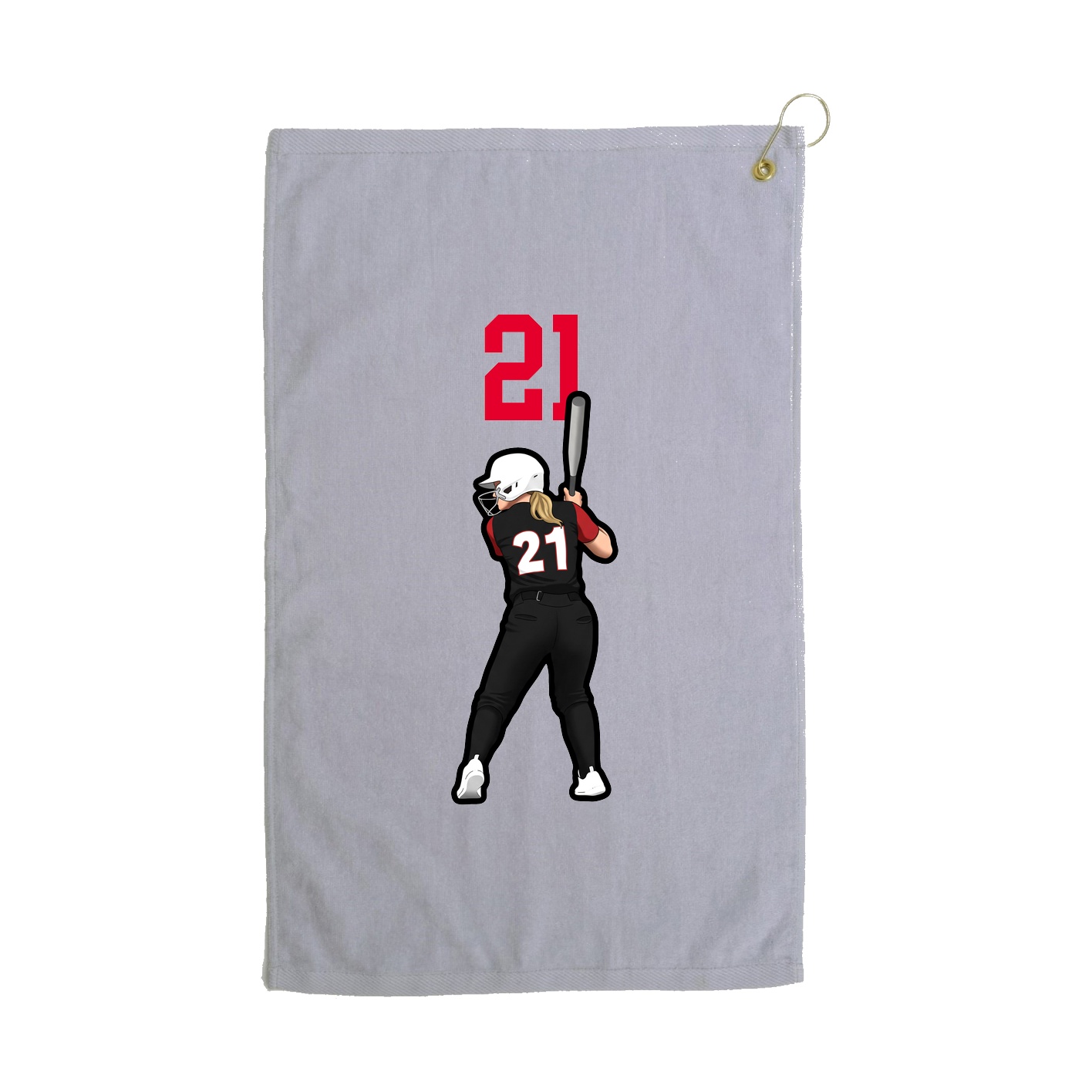 Golf Towel — Number Top in Grey