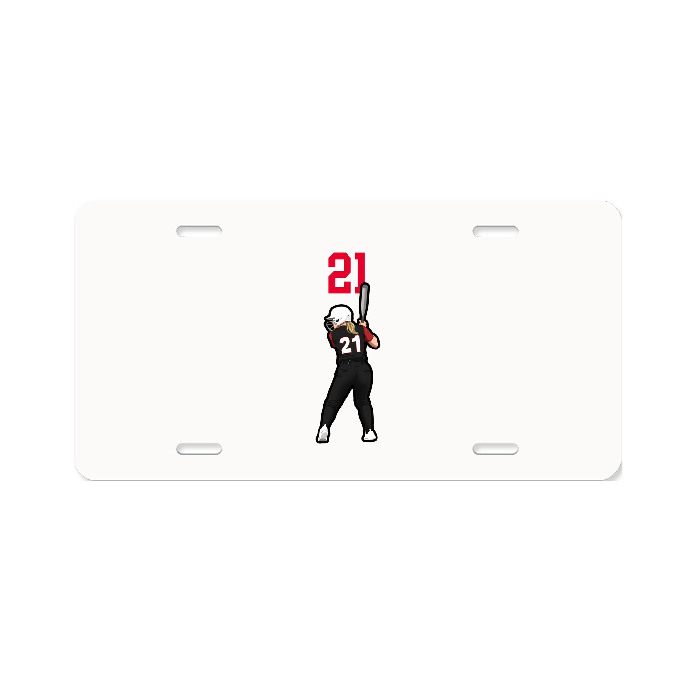 License Plate — Number Top in Classic