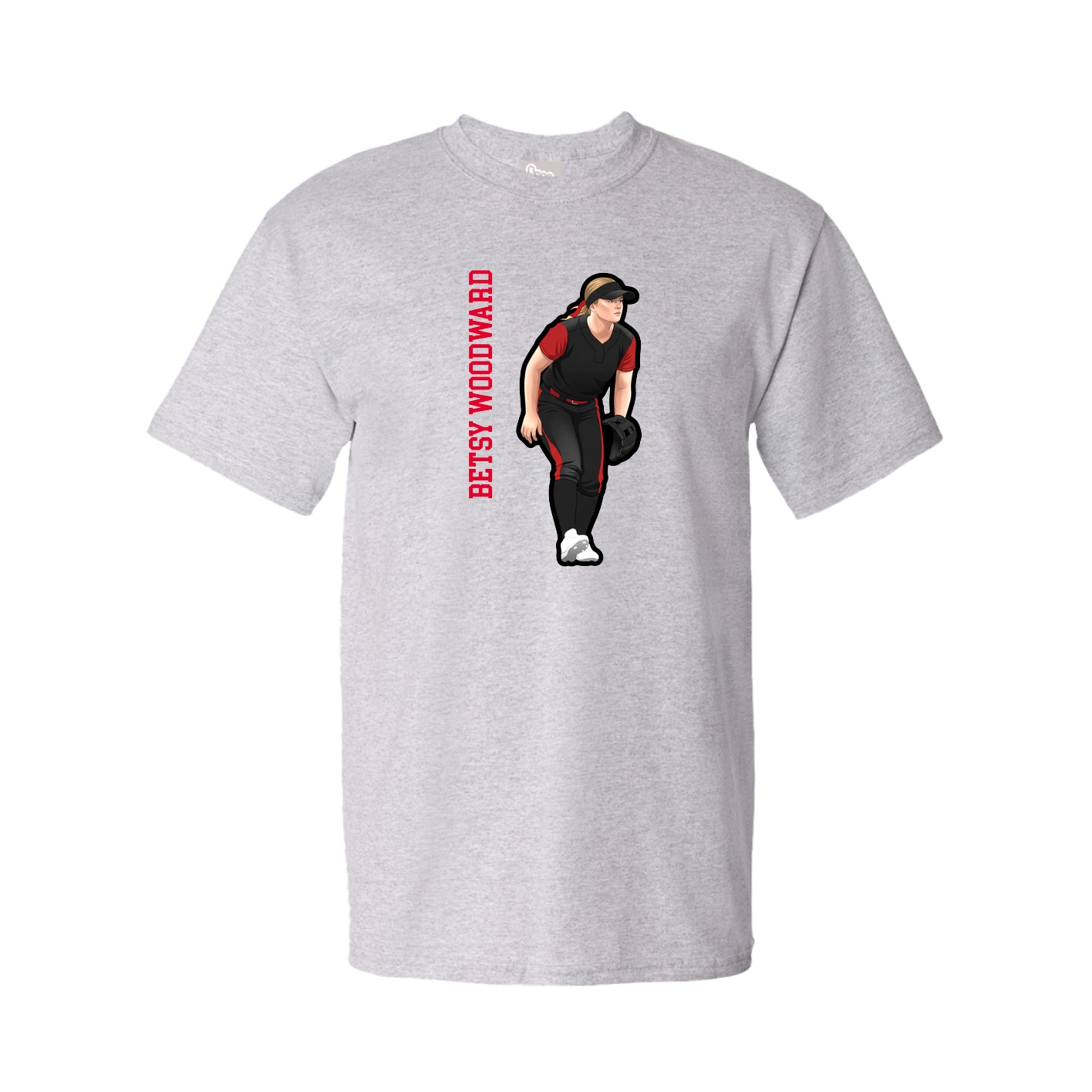 Youth Tee — Name Vertical in Grey