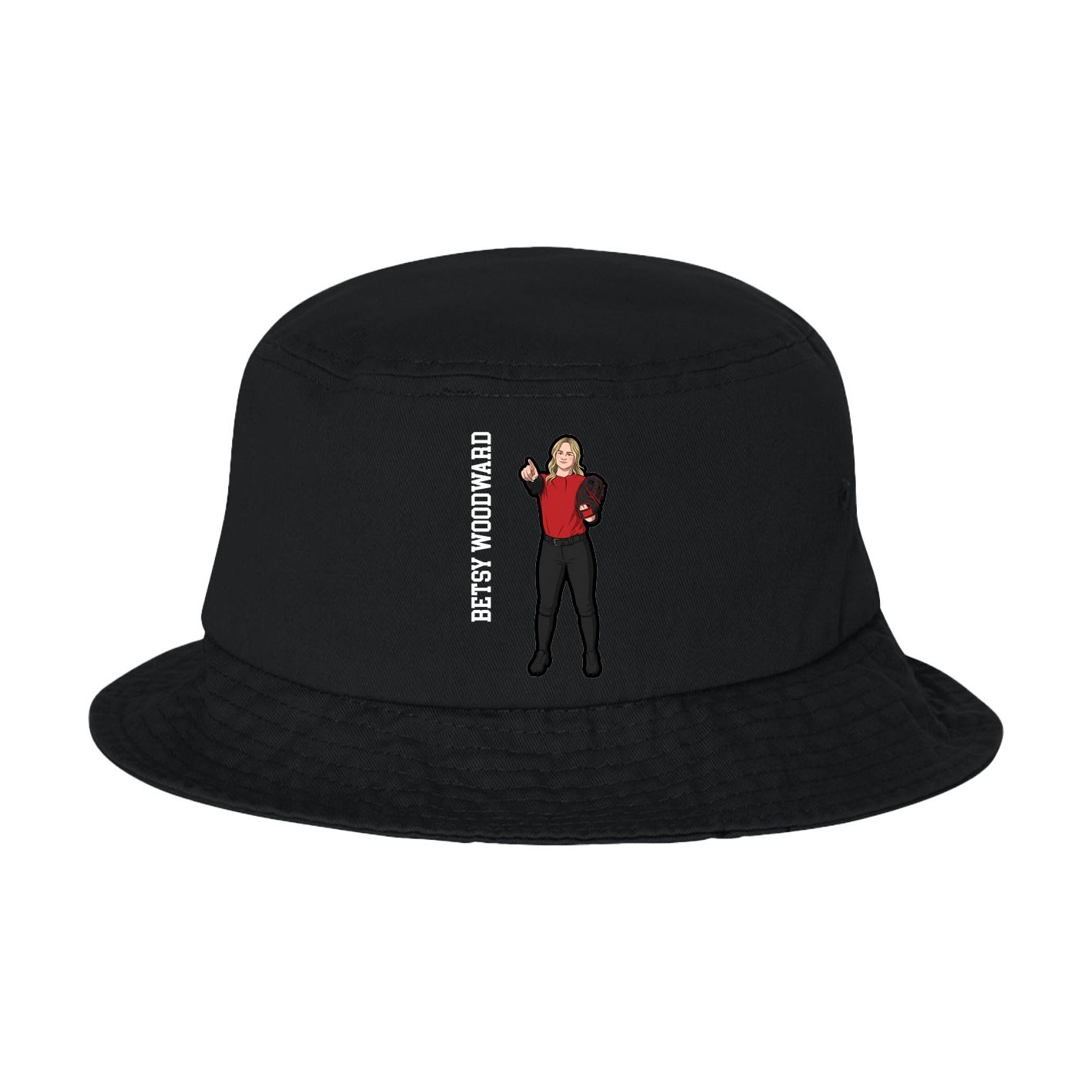 Bucket Cap — Name Vertical in Black
