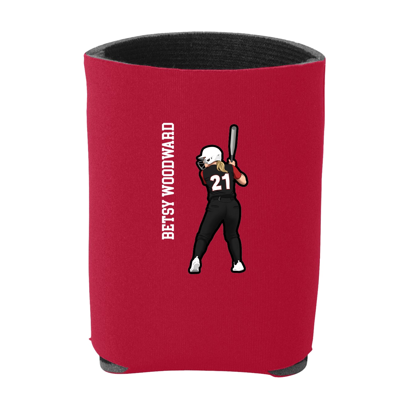 Can Holder — Name Vertical in Red