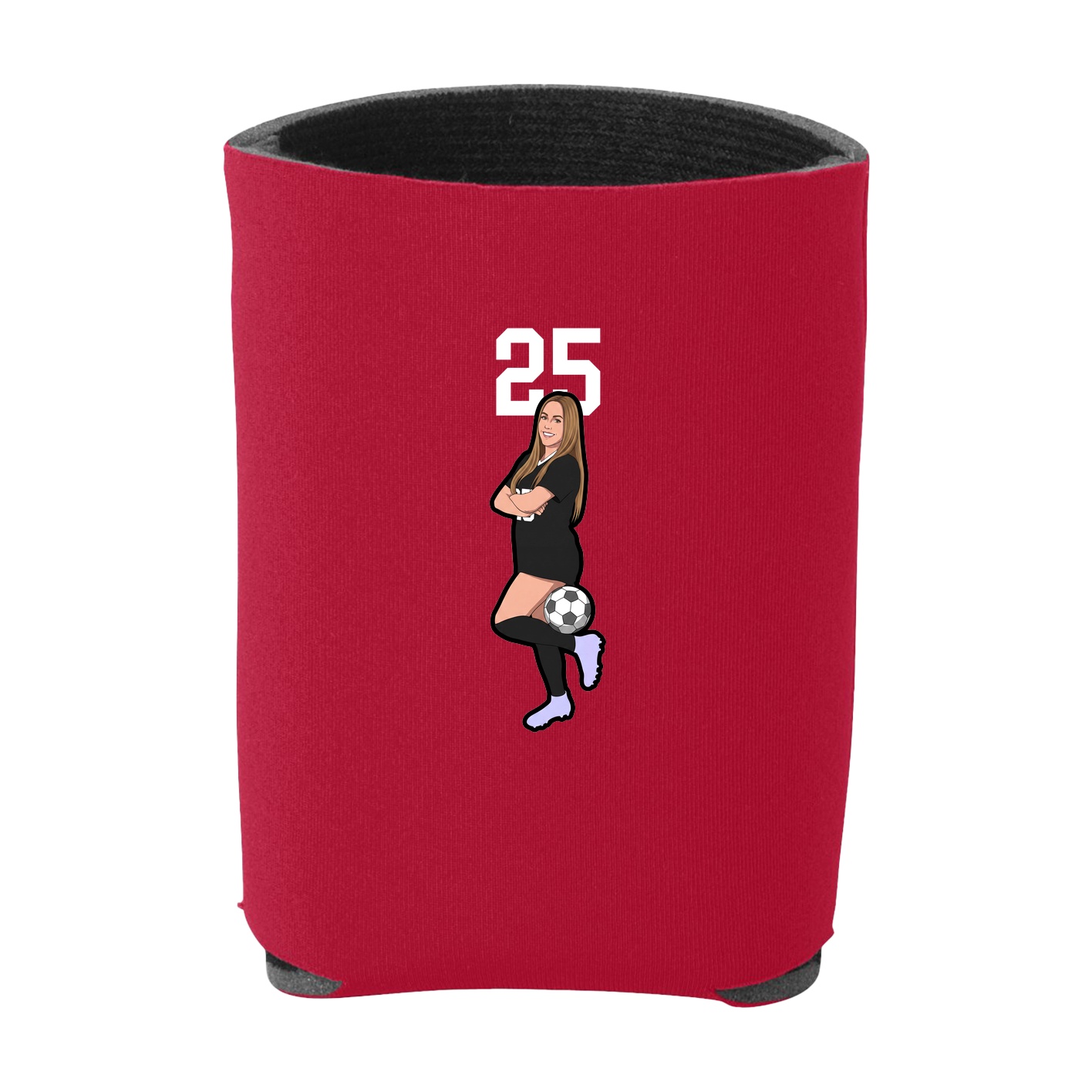 Can Holder — Number Top in Red