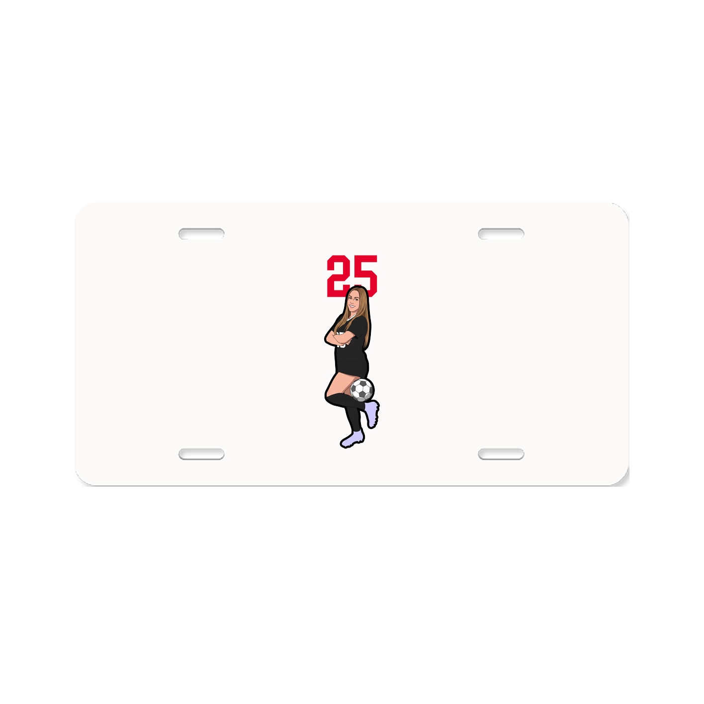 License Plate — Number Top in Classic