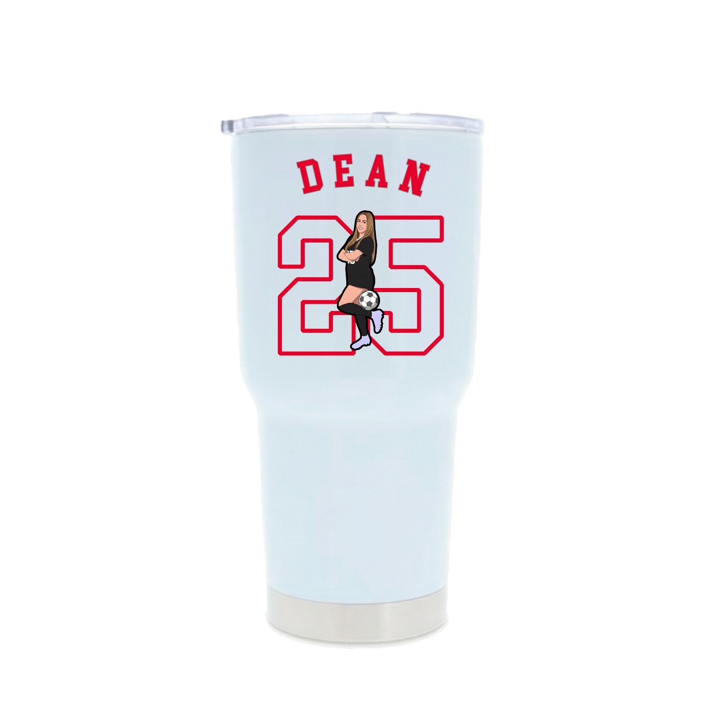30oz Stainless Steel Tumbler — Shirsey Arch in White