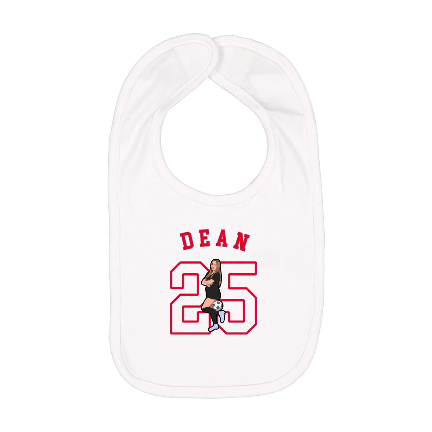 Infant Bib — Shirsey Arch in White