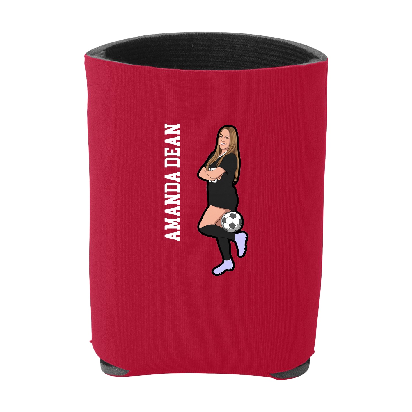 Can Holder — Name Vertical in Red