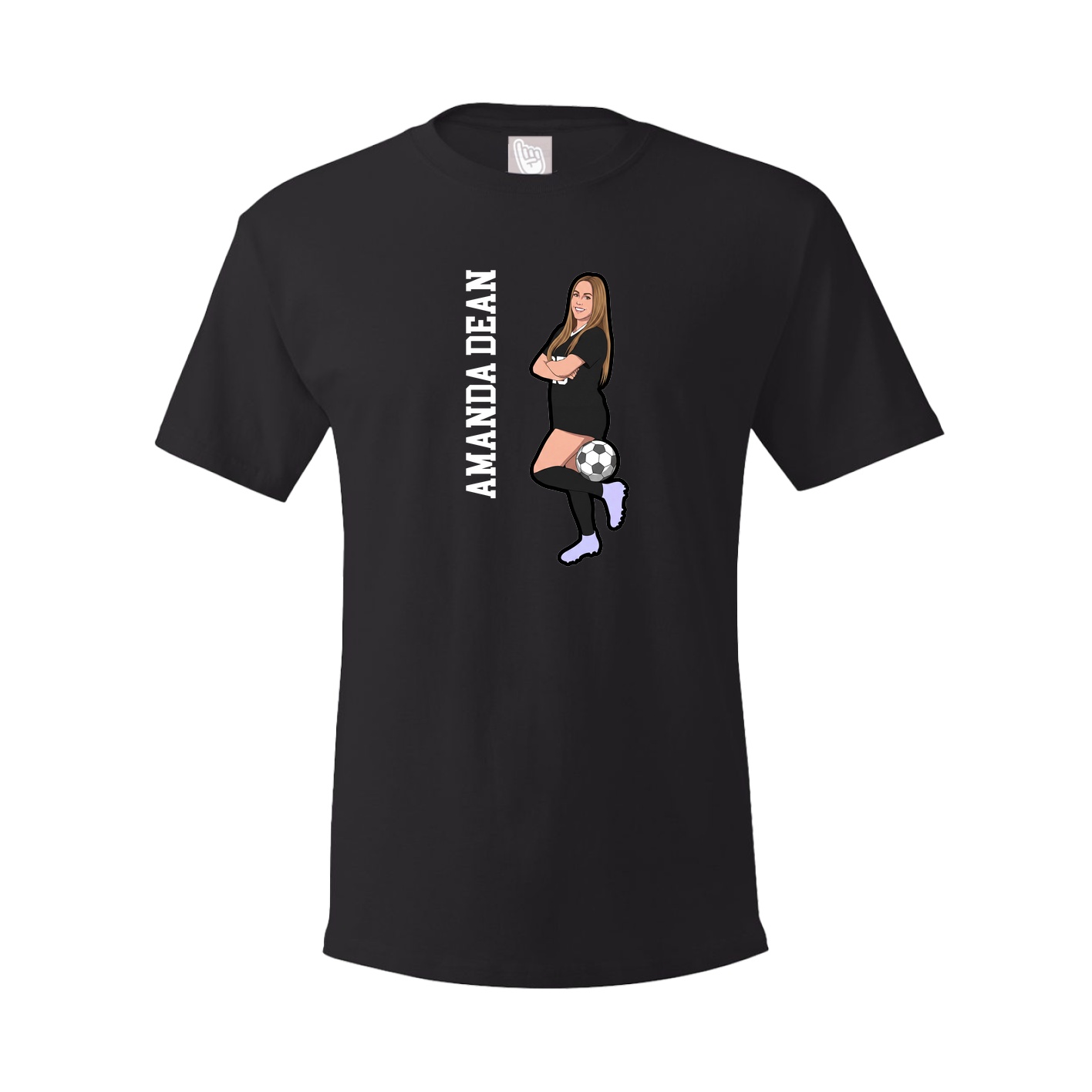 Youth Tee — Name Vertical in Black