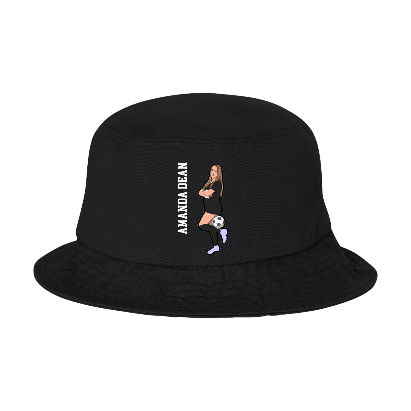 Bucket Cap — Name Vertical in Black