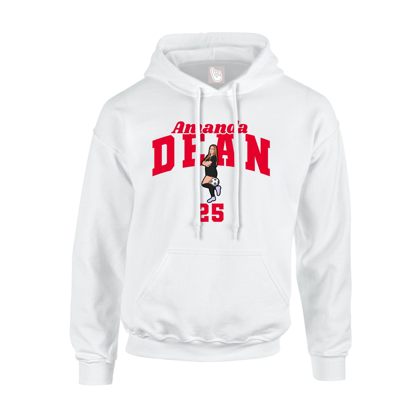 Youth Hoodie — Signature Arch in White