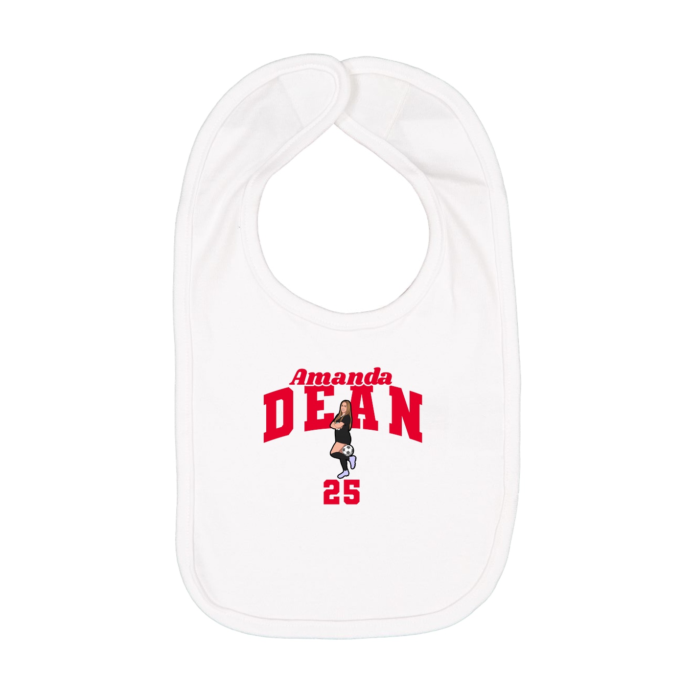 Infant Bib — Signature Arch in White