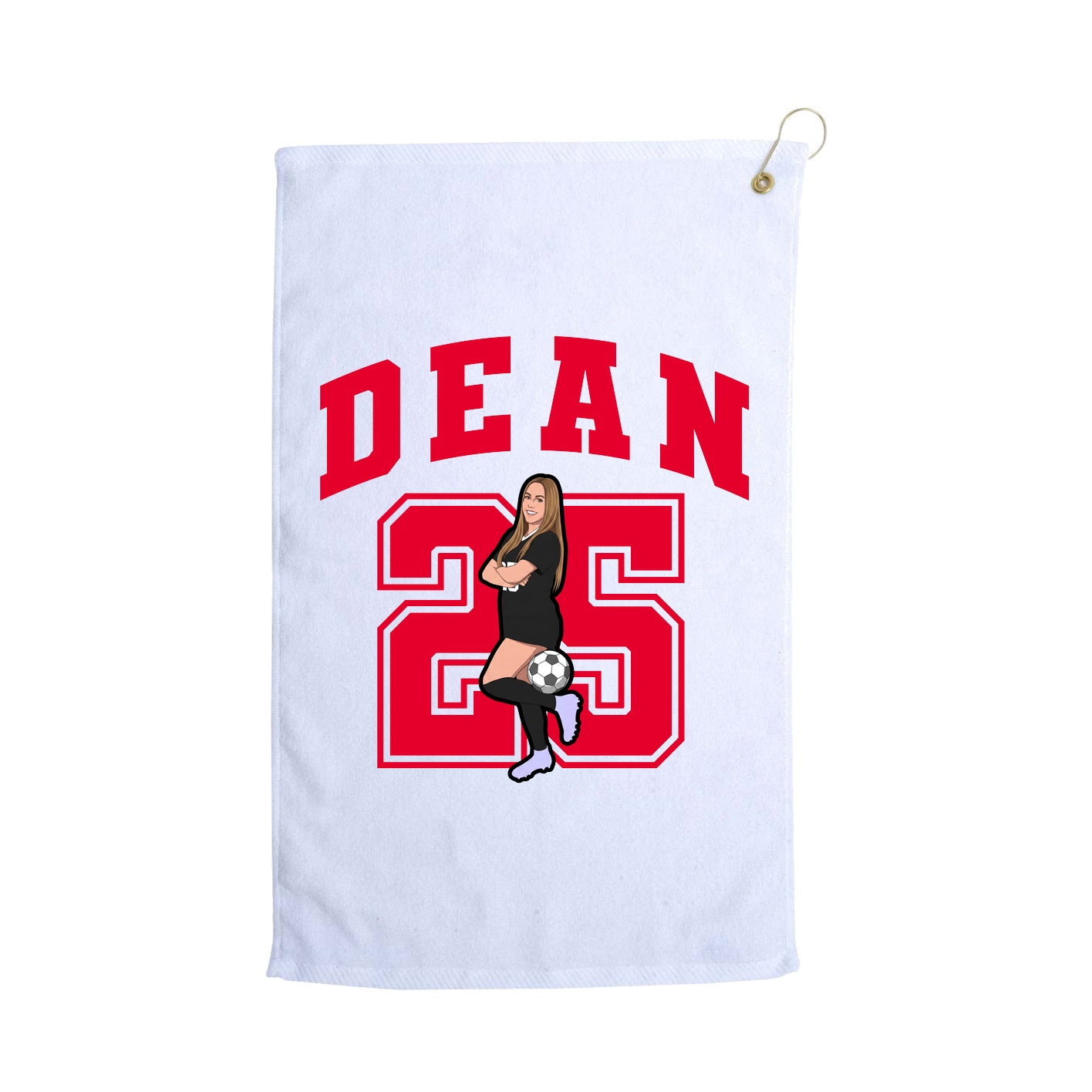 Golf Towel — Number in White