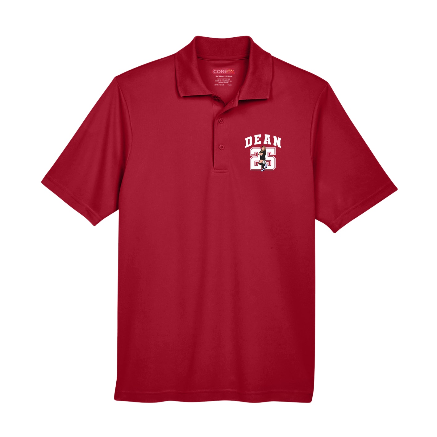 Performance Polo — Number in Red