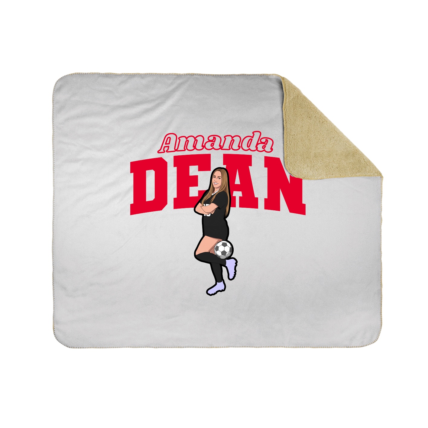 Throw Blanket — Name Arch in White