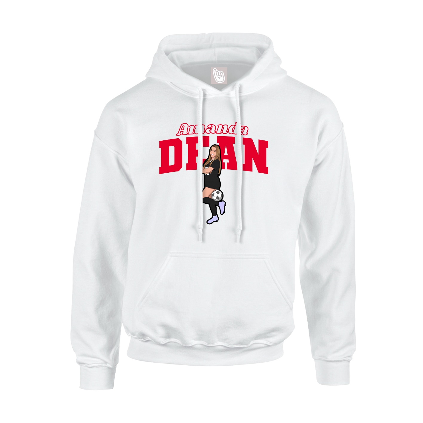 Hoodie — Name Arch in White