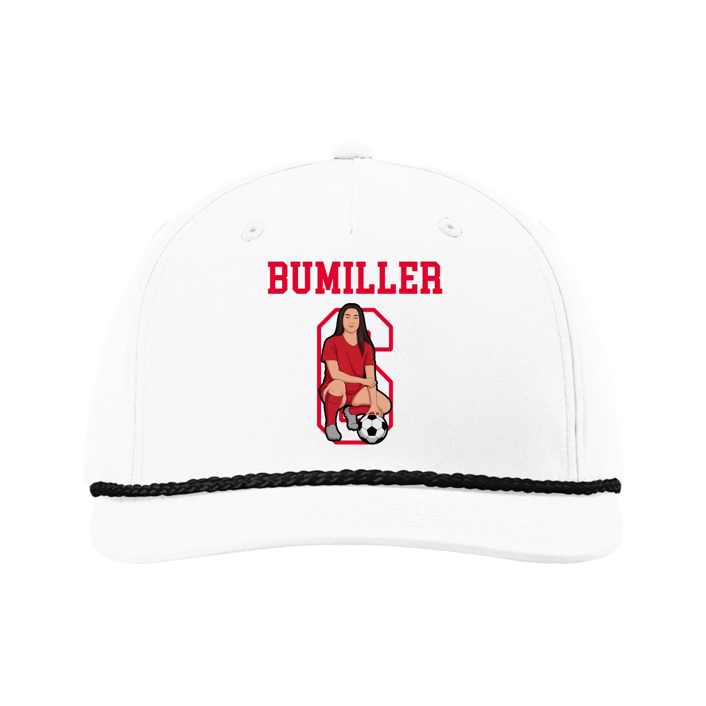 Five-Panel Classic Rope Cap — Shirsey in White