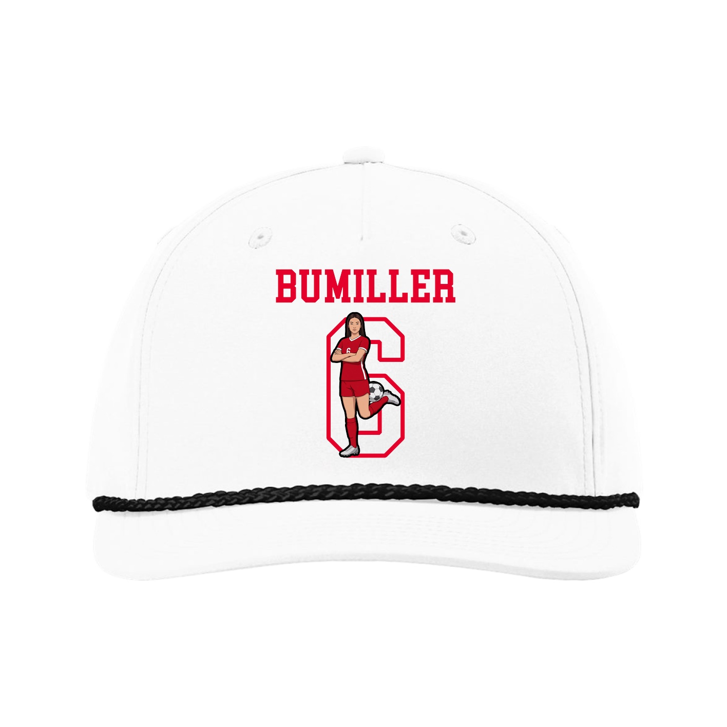 Five-Panel Classic Rope Cap — Shirsey in White