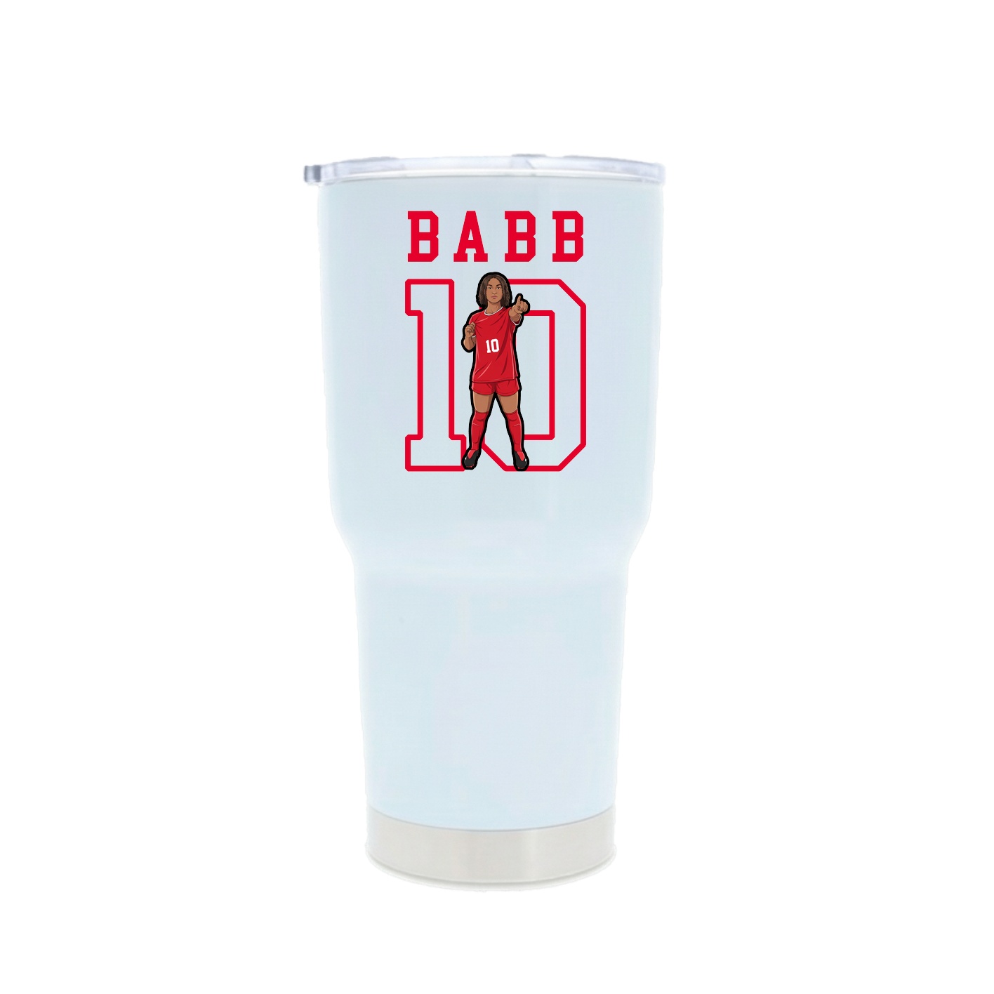 30oz Stainless Steel Tumbler — Shirsey in White