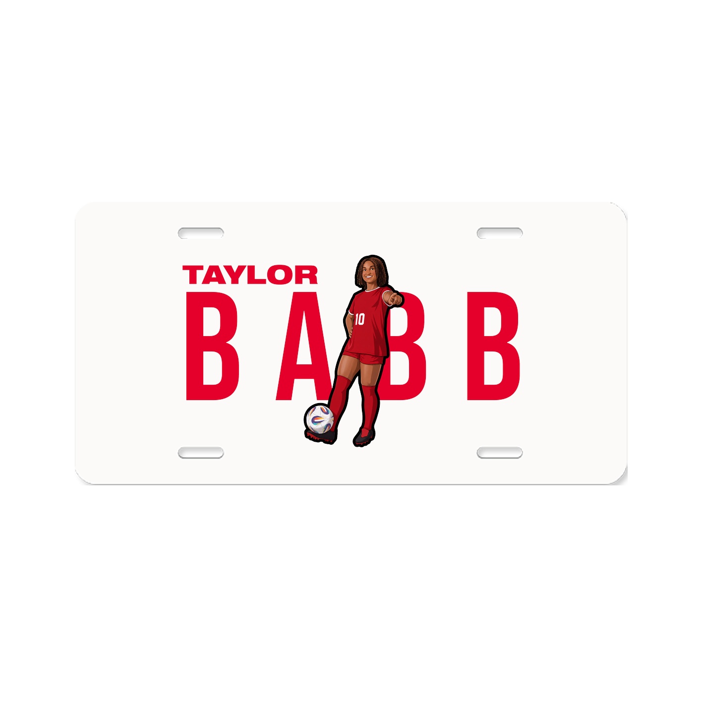 License Plate — Player Name in Classic