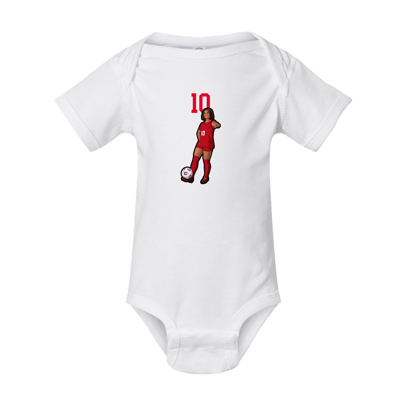 Baby Onesie — Number Top in White