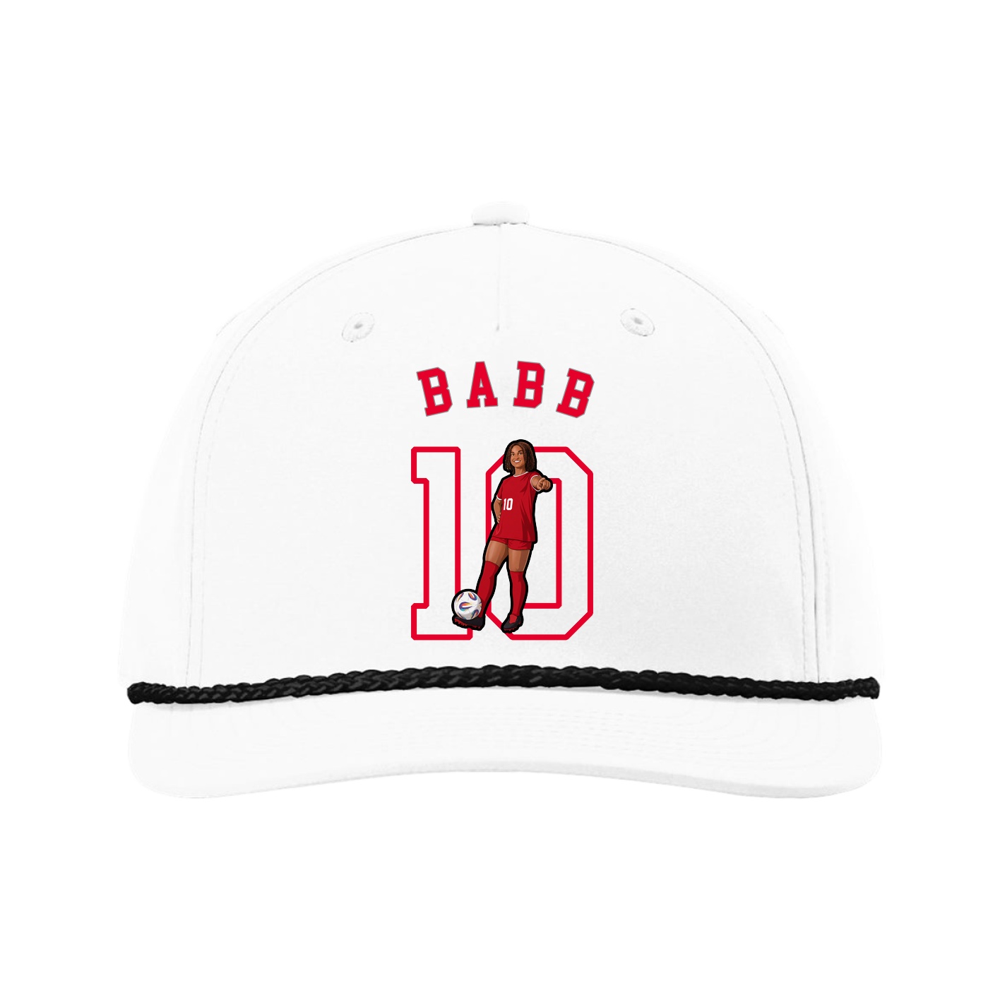 Five-Panel Classic Rope Cap — Shirsey Arch in White