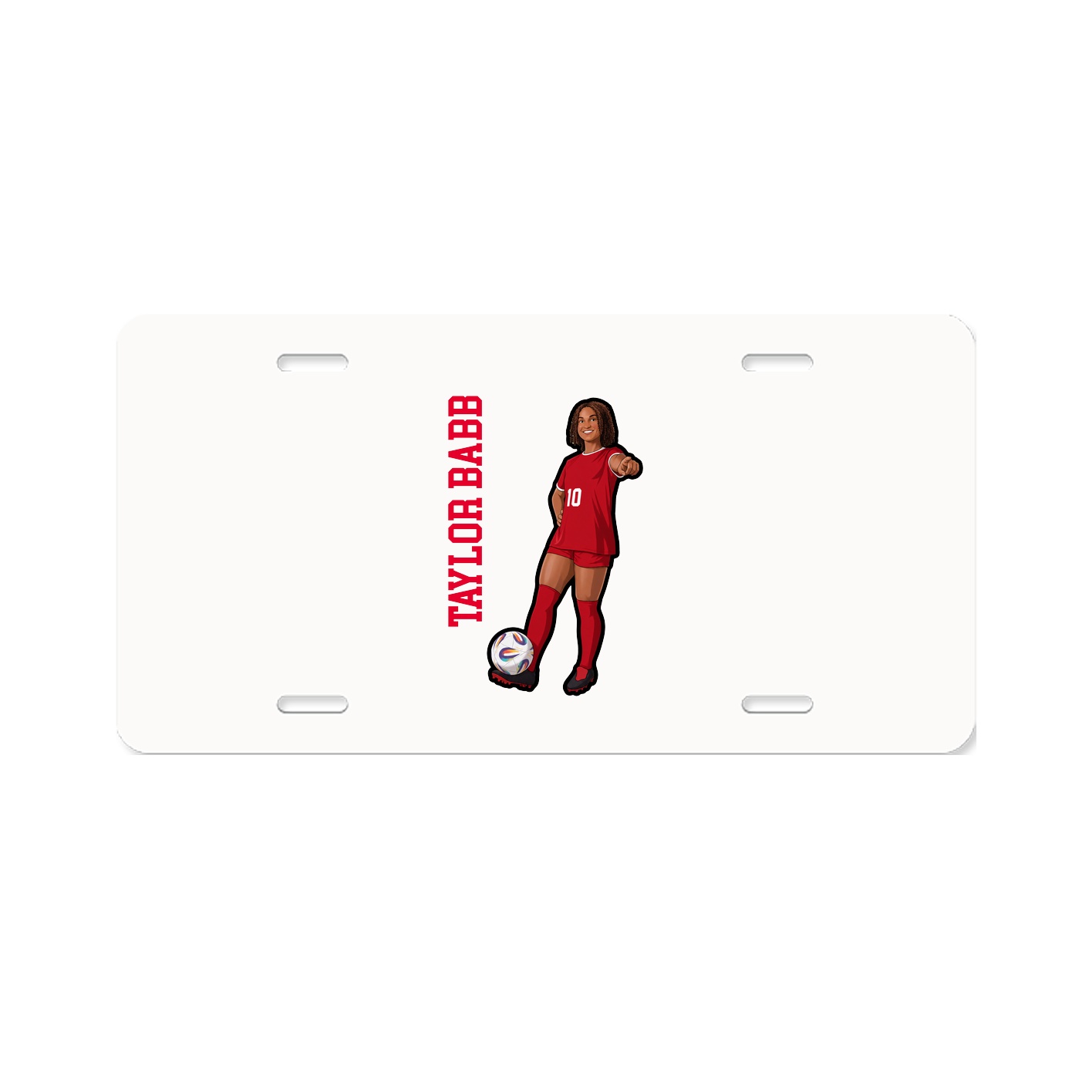 License Plate — Name Vertical in Classic