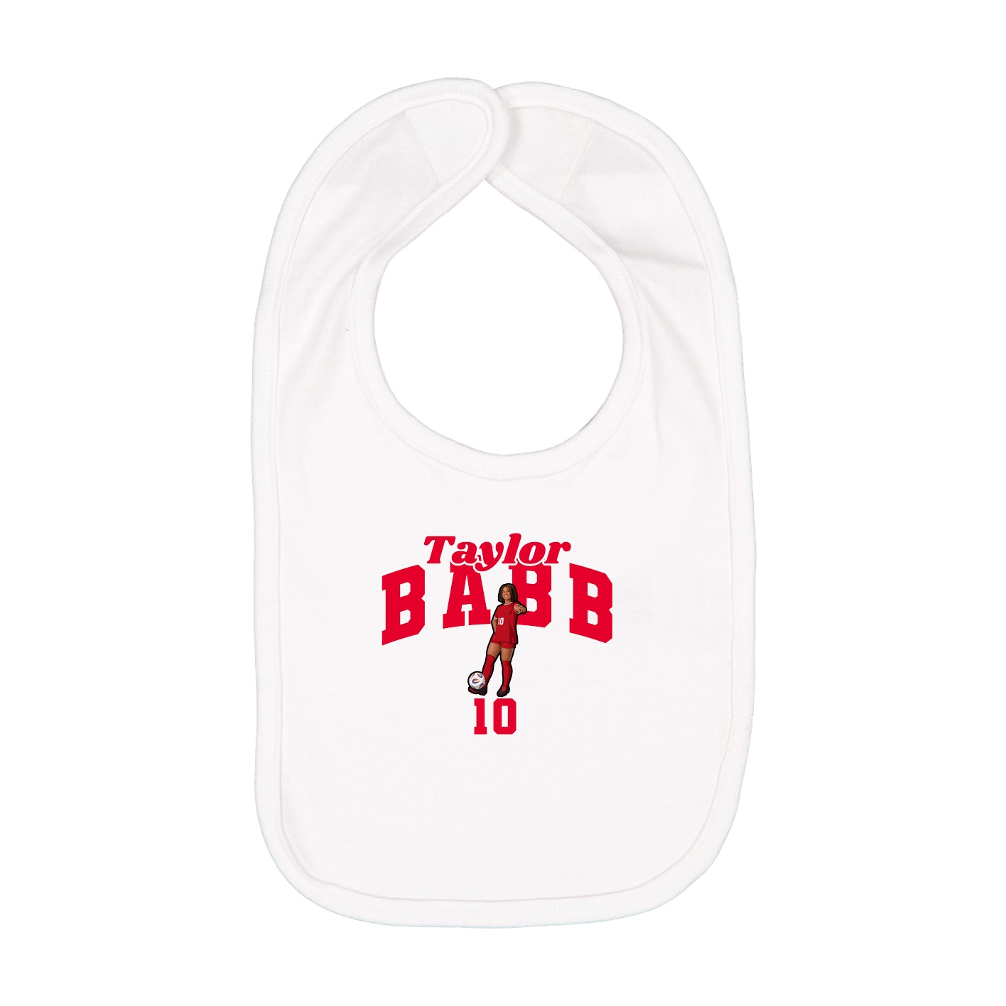 Infant Bib — Signature Arch in White