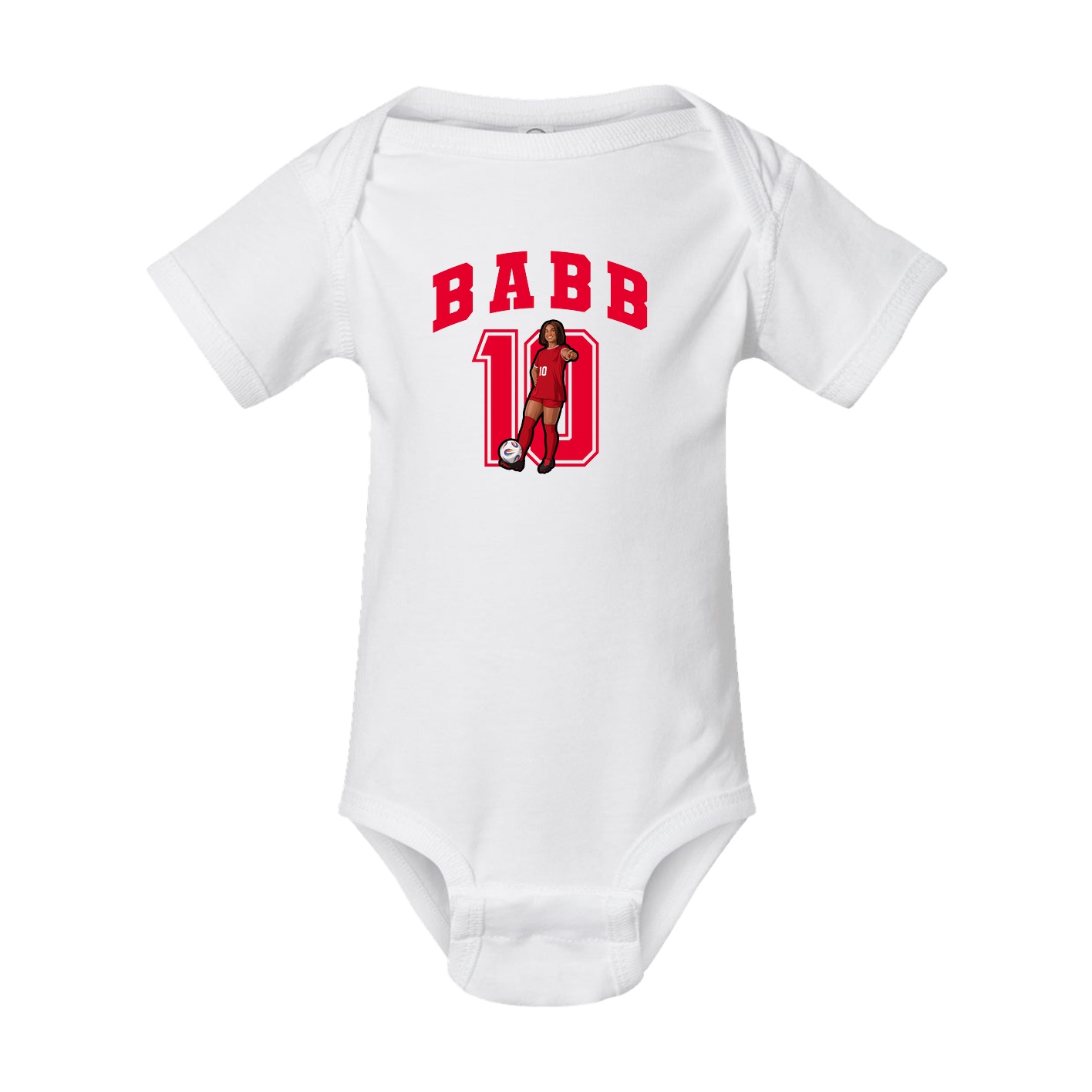Baby Onesie — Number in White