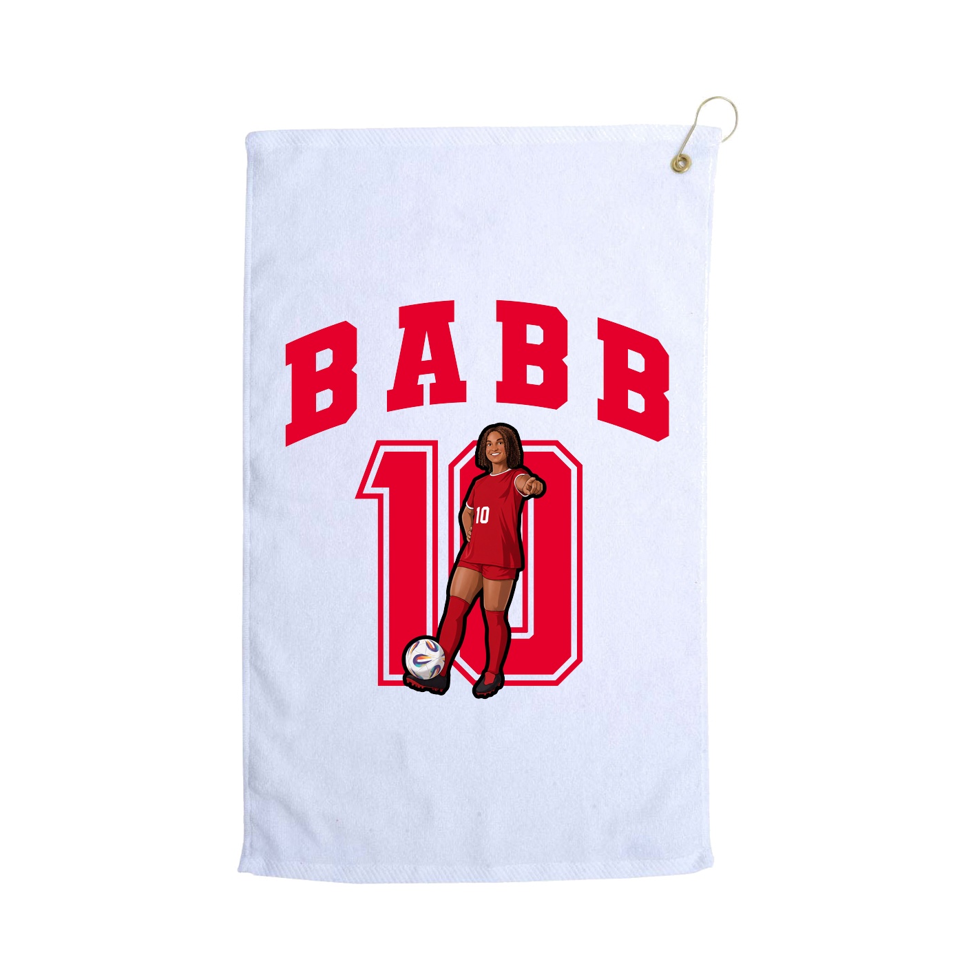 Golf Towel — Number in White