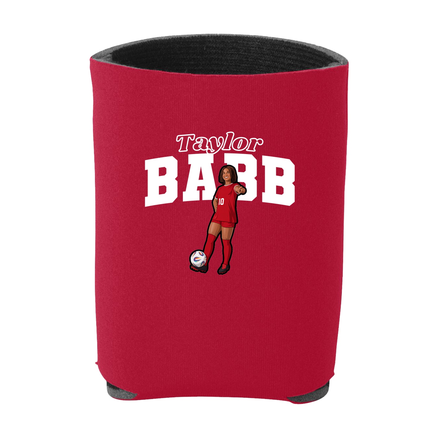 Can Holder — Name Arch in Red