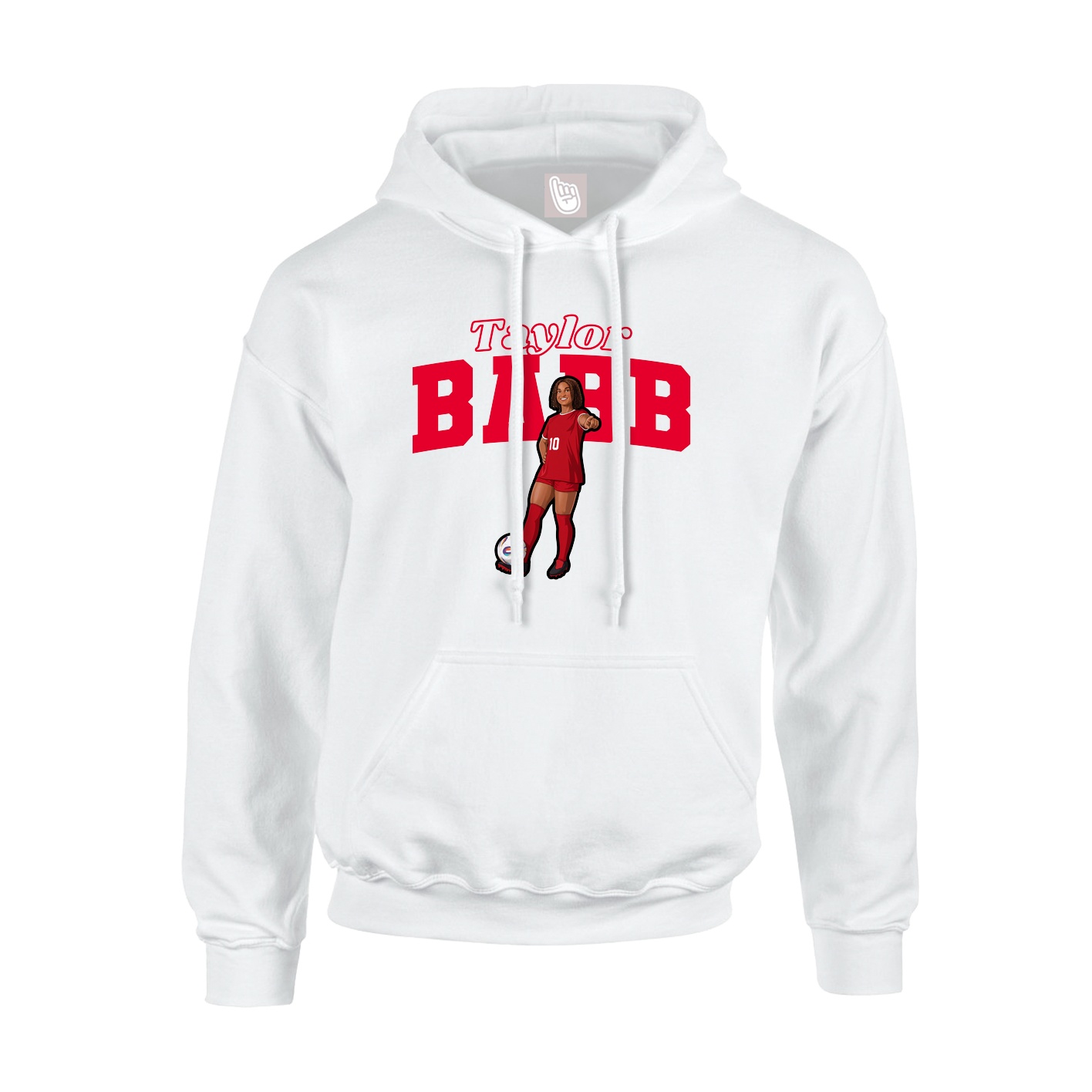 Hoodie — Name Arch in White