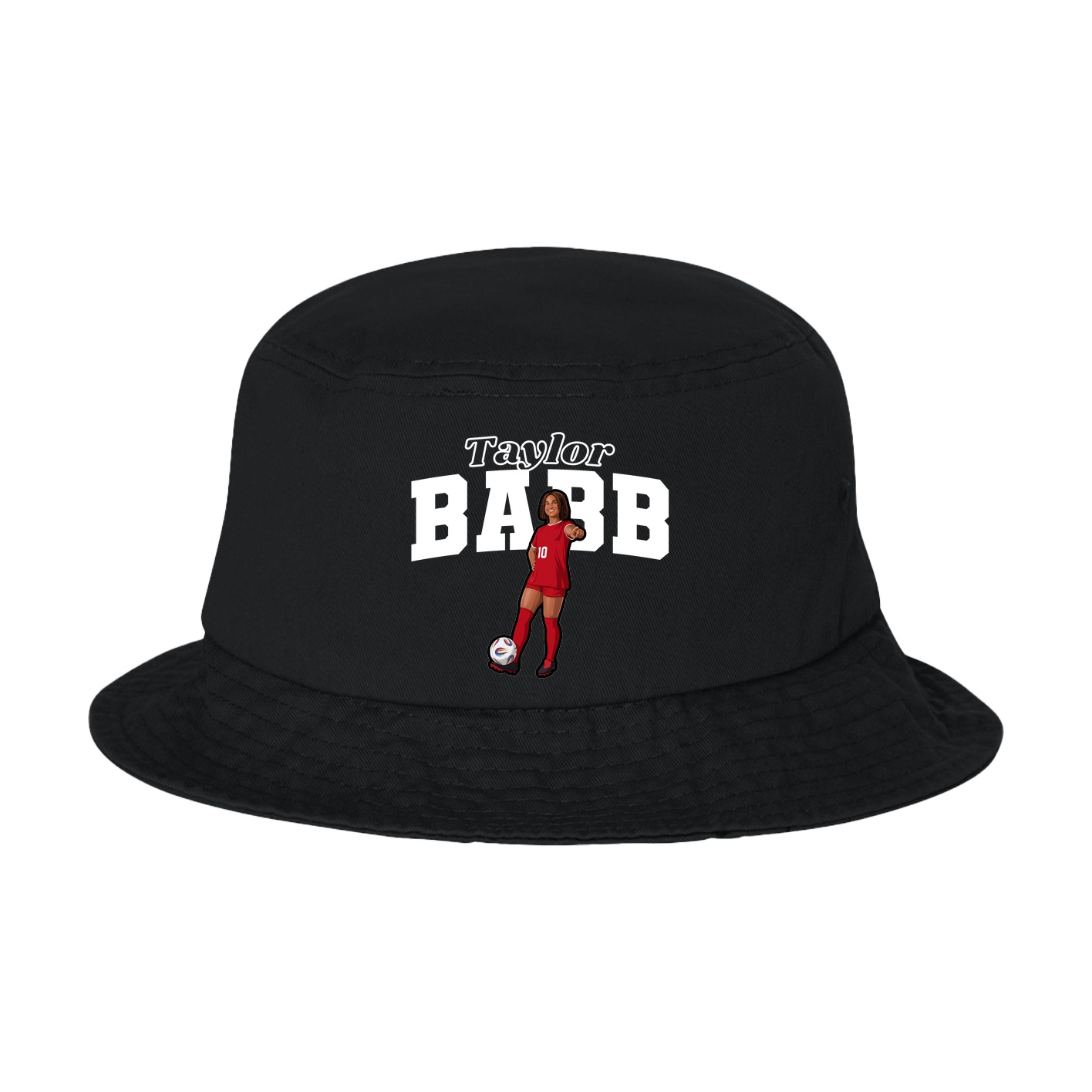 Bucket Cap — Name Arch in Black