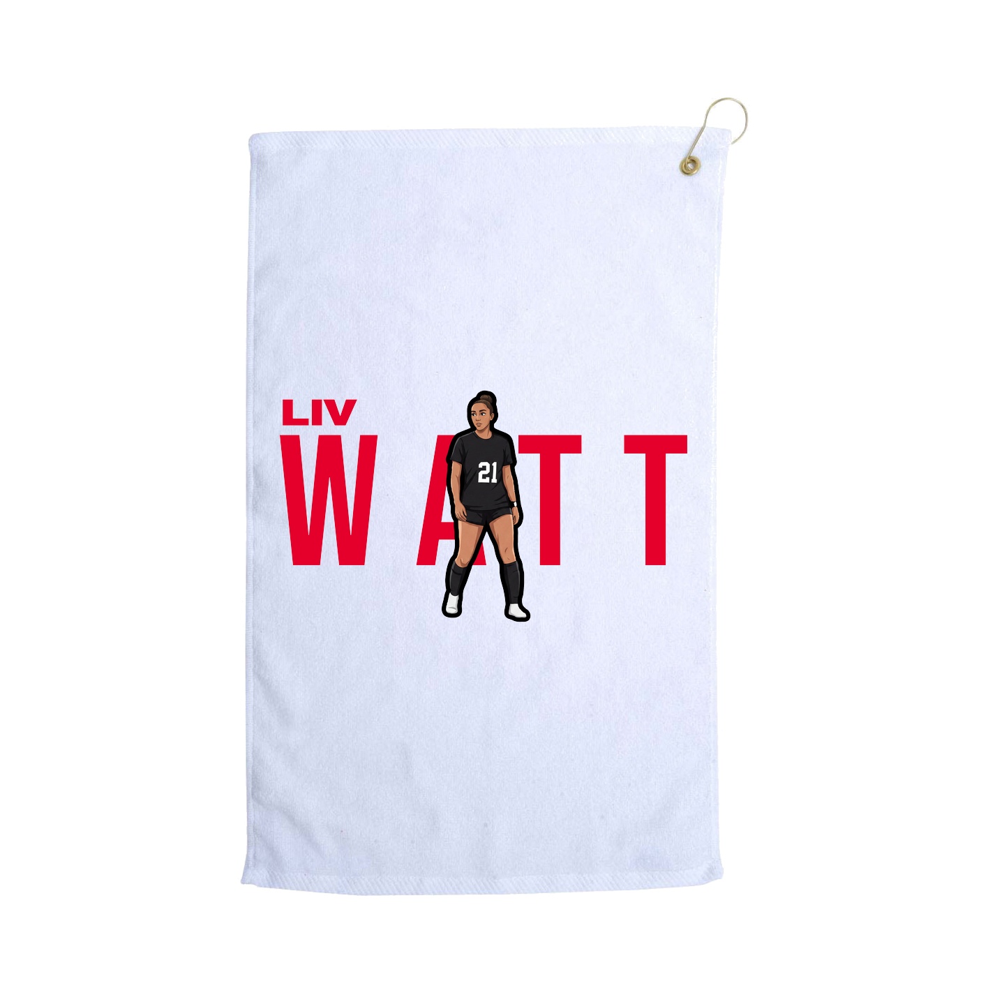 Golf Towel — Player Name in White