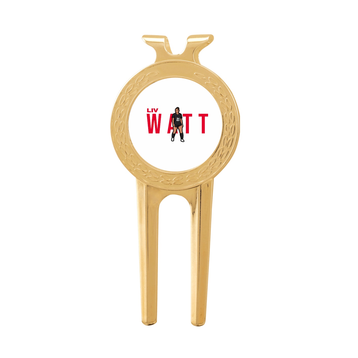 Divot Tool with Ball Marker — Player Name in Classic