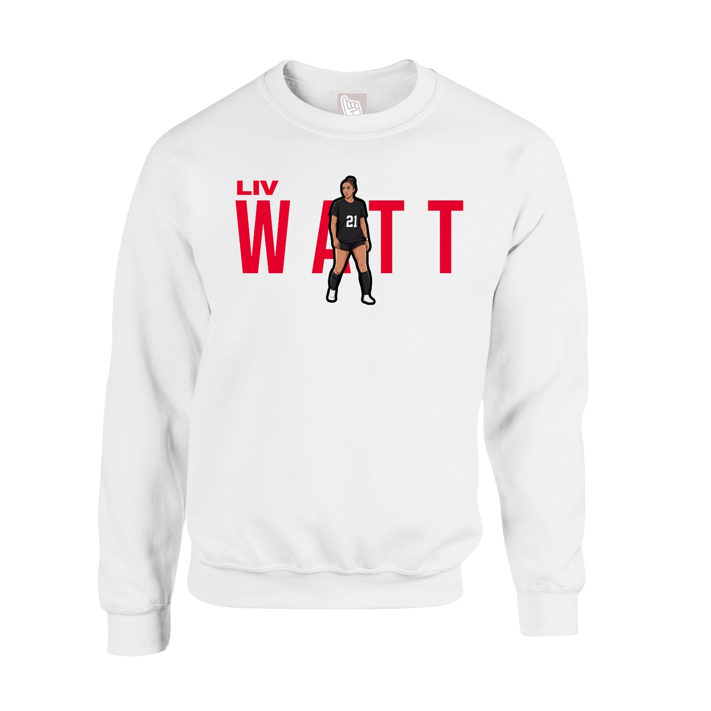 Fleece Crew — Player Name in White