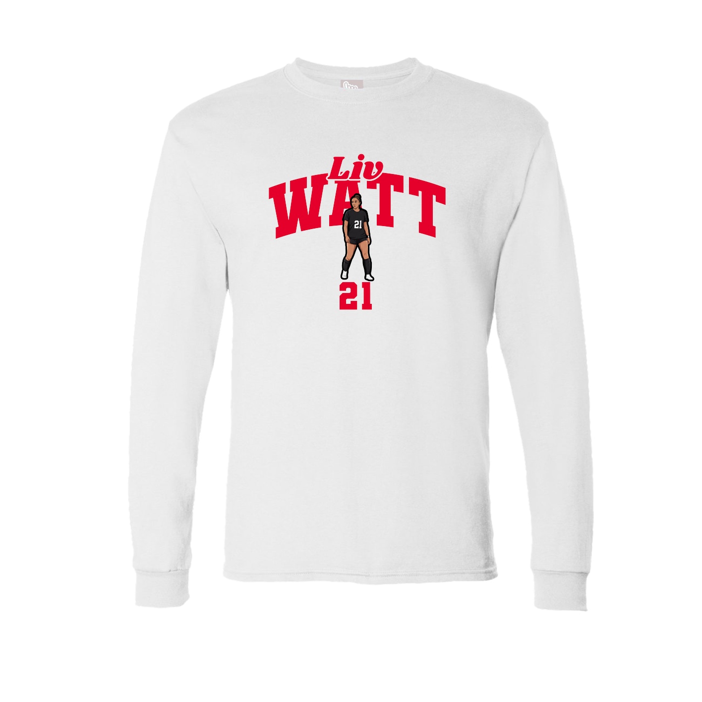 Long Sleeve Tee — Signature Arch in White