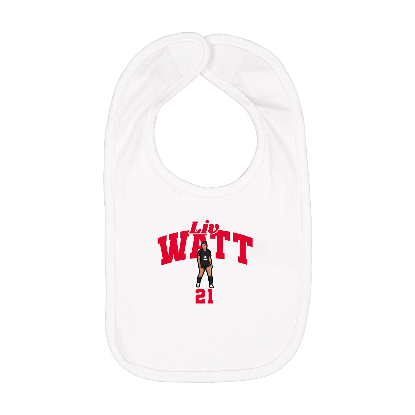 Infant Bib — Signature Arch in White