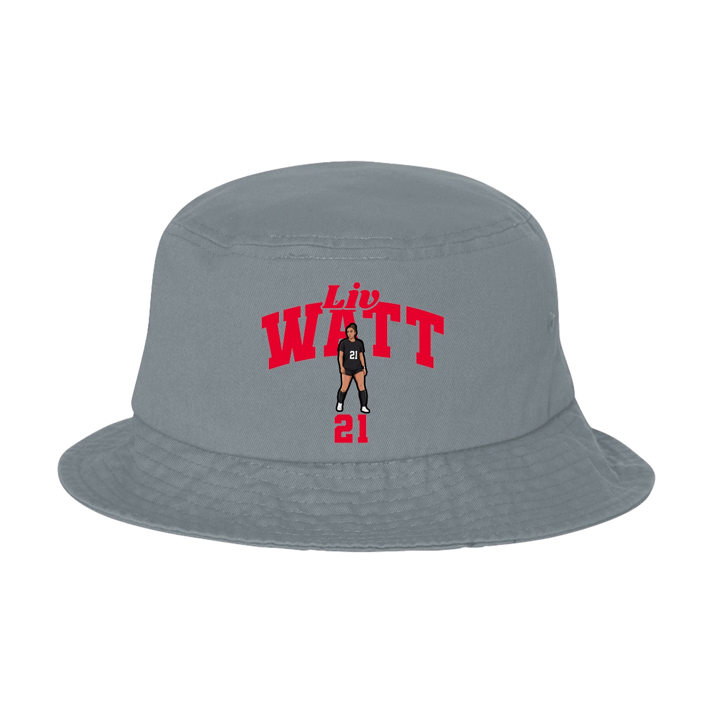 Bucket Cap — Signature Arch in Grey